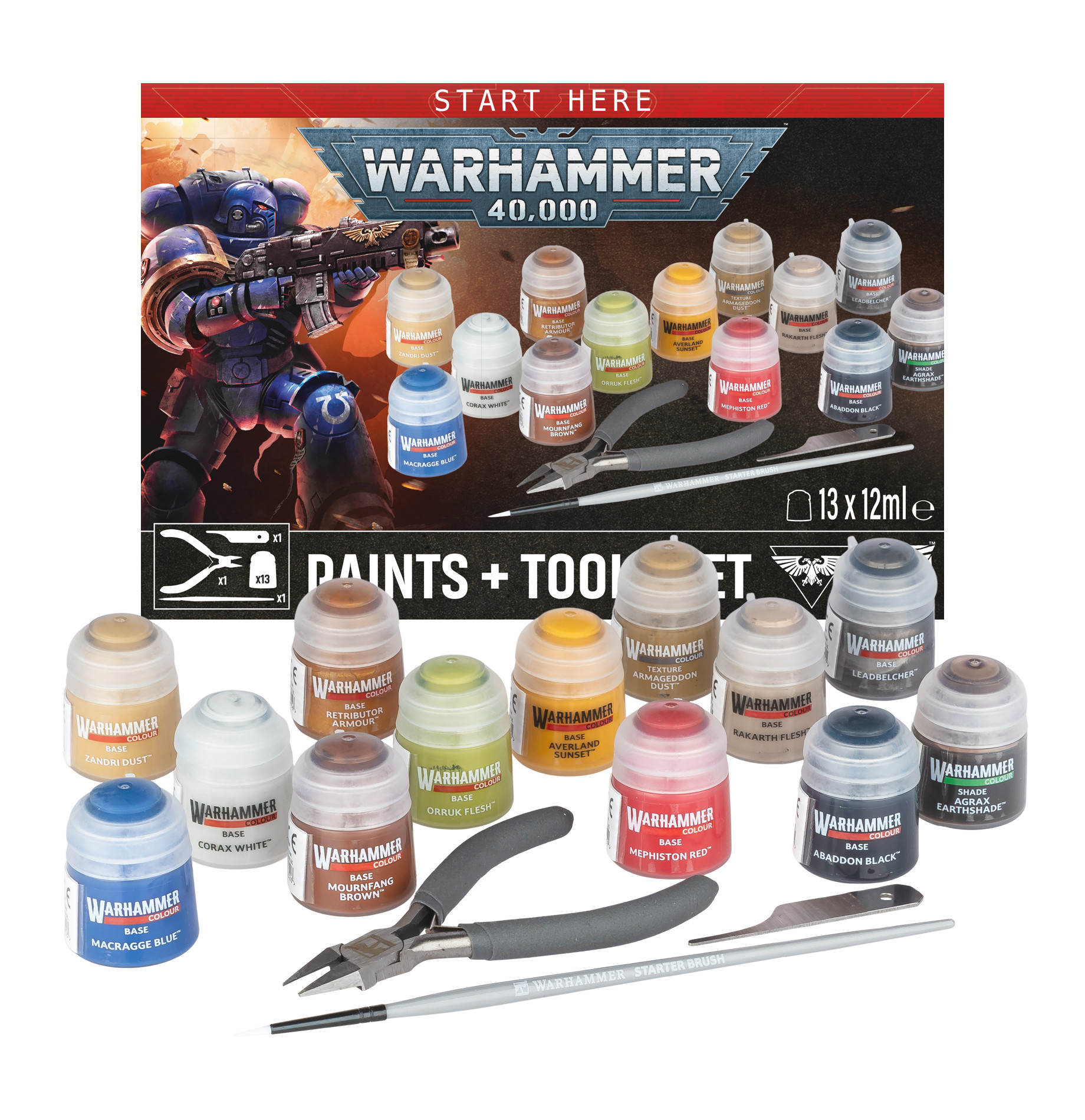 40K PAINTS+TOOLS GER/FRE/ITA/DUT/CZ/SLV
